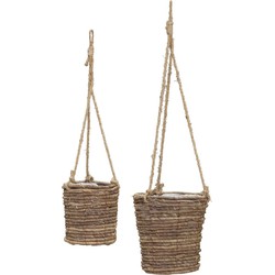 House Doctor Hover hangende potten naturel - set van 2