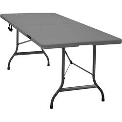 Buffettafel Zwart Kunststof 183x76cm Opvouwbaar