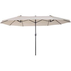 4goodz Duo-parasol 460x270 cm - brede XL Parasol - Creme