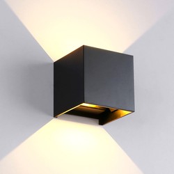 Groenovatie LED Wandlamp 7W Verstelbaar Warm Wit, Zwart