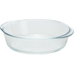 Ovenschaal rond glas 1,5 liter - Ovenschalen/braadslede - 21x21x6 cm - Ovenschalen