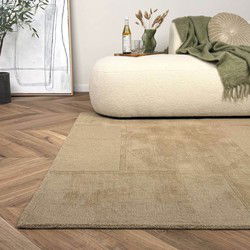 Wollen vloerkleed Twig beige/bruin - Interieur05 Beige,Bruin