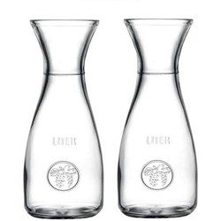 Pasabache water karaffen van 1.0 liter - 6x - glas - Sapkan - Karaffen