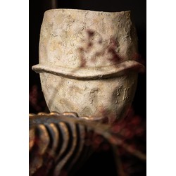 PTMD Bloempot Haania - 40x40x40 cm - Cement - Beige