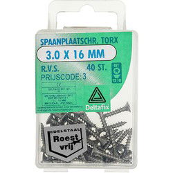 Sp.pl.schr.torx 3,0x16mm rvs 40st