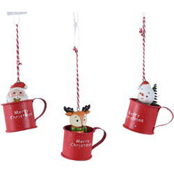 Figuur polyresin l5b5h7 cm rood a3 kerst