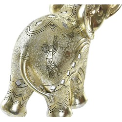 Items Olifant dierenbeeld - goud - polyresin - 24 x 10 x 24 cm - home decoratie - Beeldjes