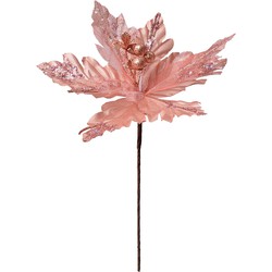 Clayre & Eef Kunstplant Kerstster Ø 25x38cm Roze Kunststof