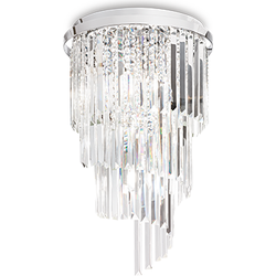 Ideal Lux - Carlton - Plafondlamp - Metaal - E14 - Chroom