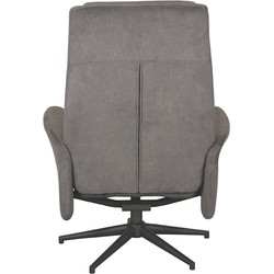 LABEL51 Fauteuil Bergen - Antraciet - Cosmo - Excl. Hocker