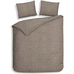 Heckett Lane Dekbedovertrek Flanel Franela - taupe 240x200/220cm