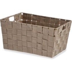 Kast/badkamer opbergmandjes beige 30 x 20 x 14 cm - Opbergmanden