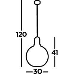 Hanglamp Snowdrop Metaal Ø30cm Messing