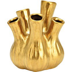 Vaas van keramiek goud (B/H/D) 13x16x13cm