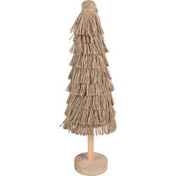 Clayre & Eef Decoratie Beeld Kerstboom 42 cm Bruin Hout