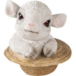 Clayre & Eef Beeld Schaap Beige Kunststof