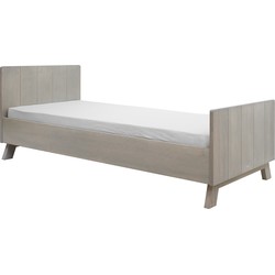 Bopita Pebble Wood Bed - 90 x 200 cm Gravel Wash