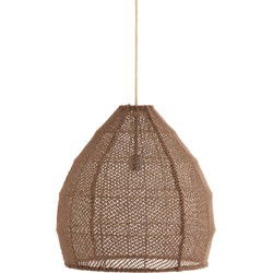 Light & Living - hanglamp - Makassar - bruin - textiel - E27 - 2979782