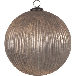 Clayre & Eef Kerstbal XL  Ø 25 cm Goudkleurig Glas Rond Kerstboomversiering