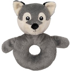 Nature Planet Dieren knuffel baby rammelaar wolf - grijs - 10 x 15 cm - Kraamcadeau geboorte - Rammelaars