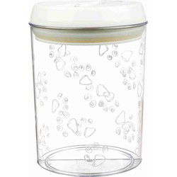 TRIXIE VOORRAADPOT KUNSTSTOF TRANSPARANT / WIT 1,5 LTR 17,5 CM