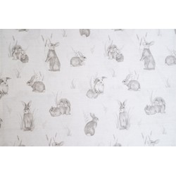 Zydante Swisstech® - Dekbedovertrekset - The Cotton Collection - White Bunny  - 200x200/220 + 2*60x70 cm