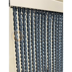 Vliegengordijn Helena Manacor® Kunststof Draadgordijn Transparant met Azuurblauw | Kant en Klaar 95x210 cm