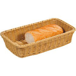 Rechthoekige fruitmandje/broodmandje - 20 x 35 x 7,5 cm - broodmand