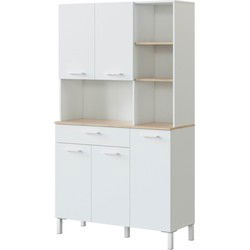 Keukenbuffetkast met 5 deuren en 1 lade - H186 cm - Kira