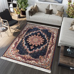 Isfahan Oosters Vloerkleed Nain - Laagpolig - Klassiek Vintage Tapijt - Blauw / Navy / Multi- 250x350 CM