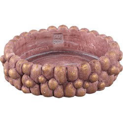 PTMD Schaal Stenley - 38x38x10 cm - Cement - Brons