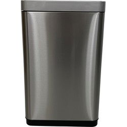 4cookz® Iowa 2.0 Silver 50 Liter sensor prullenbak - mat RVS