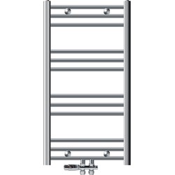 Badkamerradiator Sahara 500 x 800 mm chroom gebogen met middenaansluiting
