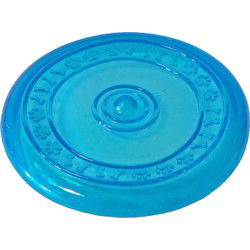Hondenspeelgoed frisbee 23 cm drijvend blauw