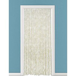 Vliegengordijn - kattenstaart - beige/wit - 90 x 230 cm - deurgordijn - Vliegengordijnen
