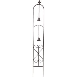 Clayre & Eef Klimplantenrek  20x7x140 cm Bruin Metaal Rechthoek Plantensteun