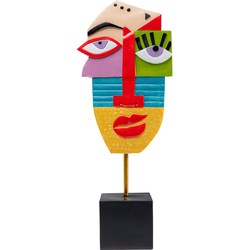 Kare Decofiguur Abstract Face Multicolour 52cm