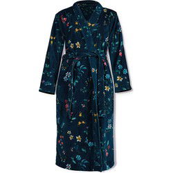 Pip Studio Badjas Les Fleurs Donker Blauw-Maat: XL