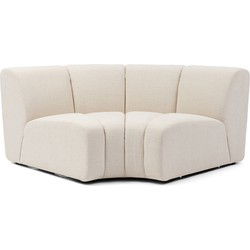 Riviera Maison Dazzle Corner Round Small, fine weave, soft white