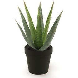 Groene kunstplant aloe vera succulent plant in pot - Kunstplanten