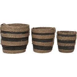 Clayre & Eef Opbergmand Set van 3 Bruin Zeegras