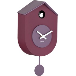 Wandklok Grato Cuckoo - Donkerpaars - 9.2x17.5x33.2cm