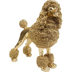 Decofiguur Mrs Poodle Gold 34cm