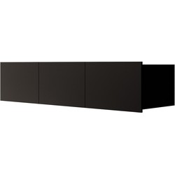 Meubella TV-Meubel Calabas - Mat Zwart - 150 cm