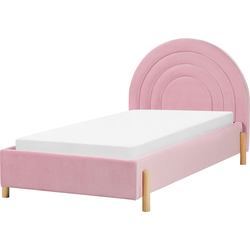 Beliani ANET - Kinderbed-Roze-Fluweel