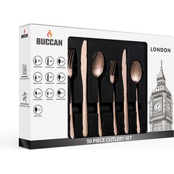 Buccan - Bestekset - London - 50 delig - Roségoud