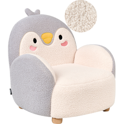 Beliani HERVIK - Kinderfauteuil-Grijs-Bouclé