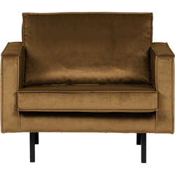 BePureHome Rodeo Fauteuil - Velvet - Honing Geel - 85x105x86