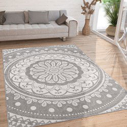 Binnen en Buitenkleed - Vloerkleed Brescs - Grijs - 160x220 cm