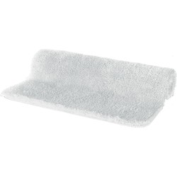Spirella badkamer vloer kleedje/badmat tapijt - hoogpolig en luxe uitvoering - wit - 50 x 80 cm - Microfiber - Badmatjes